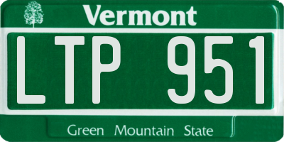 VT license plate LTP951