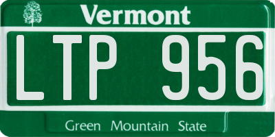 VT license plate LTP956