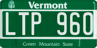 VT license plate LTP960