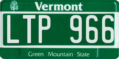 VT license plate LTP966