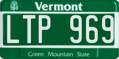 VT license plate LTP969