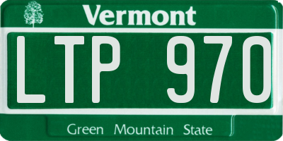VT license plate LTP970
