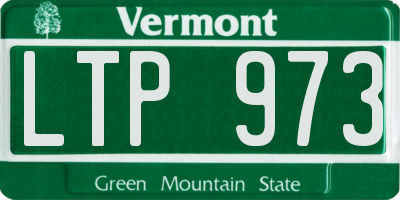 VT license plate LTP973