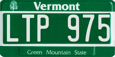 VT license plate LTP975