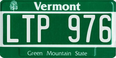 VT license plate LTP976