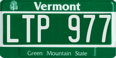 VT license plate LTP977
