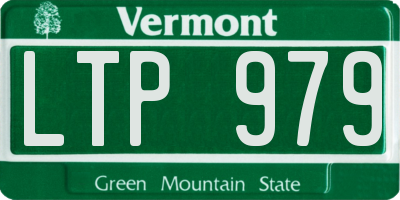 VT license plate LTP979