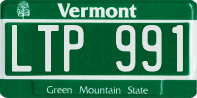 VT license plate LTP991