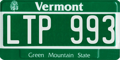 VT license plate LTP993