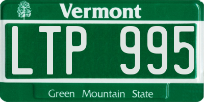 VT license plate LTP995