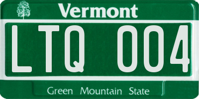 VT license plate LTQ004