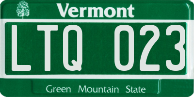 VT license plate LTQ023