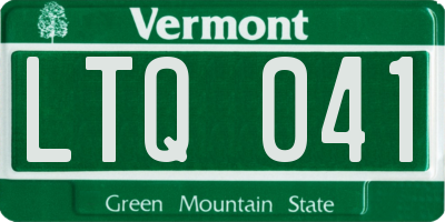 VT license plate LTQ041