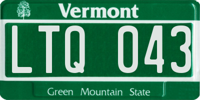 VT license plate LTQ043