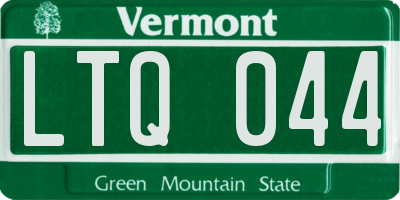 VT license plate LTQ044