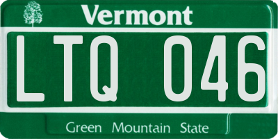 VT license plate LTQ046