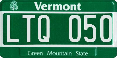 VT license plate LTQ050
