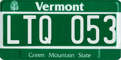 VT license plate LTQ053