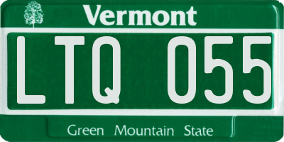 VT license plate LTQ055