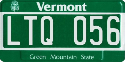 VT license plate LTQ056