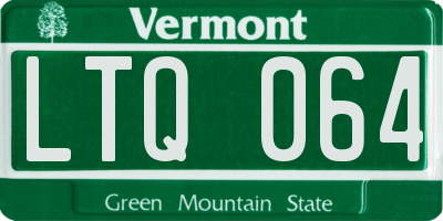 VT license plate LTQ064