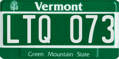 VT license plate LTQ073