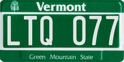 VT license plate LTQ077