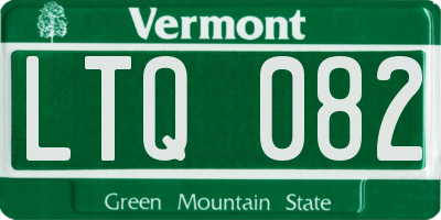 VT license plate LTQ082