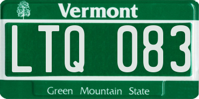 VT license plate LTQ083