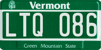 VT license plate LTQ086
