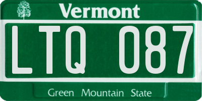 VT license plate LTQ087