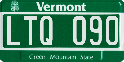 VT license plate LTQ090