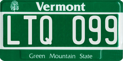 VT license plate LTQ099
