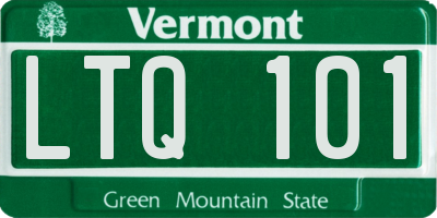 VT license plate LTQ101