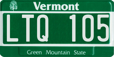 VT license plate LTQ105