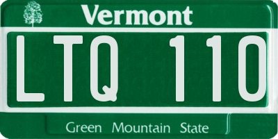 VT license plate LTQ110