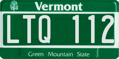 VT license plate LTQ112