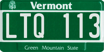 VT license plate LTQ113