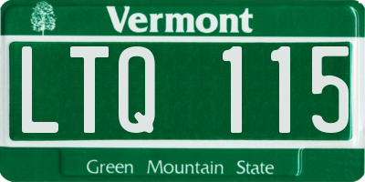 VT license plate LTQ115