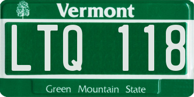 VT license plate LTQ118