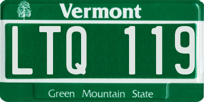 VT license plate LTQ119