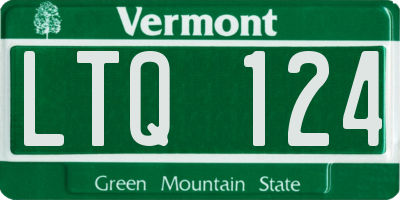VT license plate LTQ124