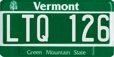 VT license plate LTQ126