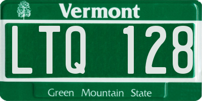 VT license plate LTQ128