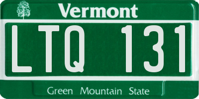 VT license plate LTQ131