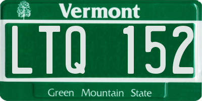 VT license plate LTQ152