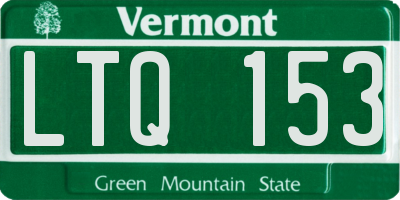 VT license plate LTQ153