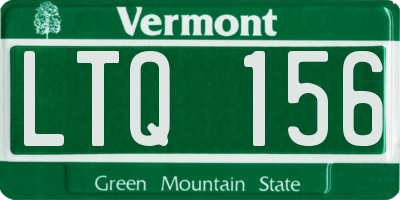 VT license plate LTQ156