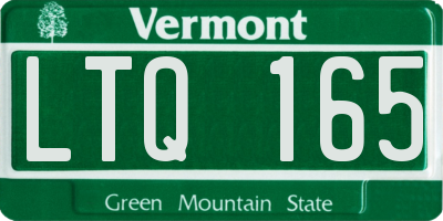 VT license plate LTQ165