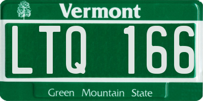 VT license plate LTQ166